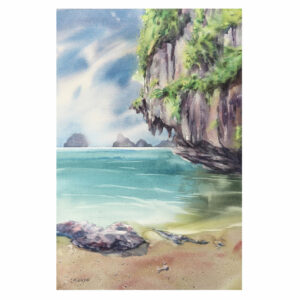 Watercolour Rock of Ancient Times - Archival Print