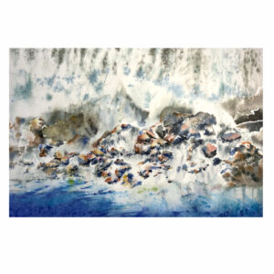 Watercolour  Falling Over Niagara - Archival Print