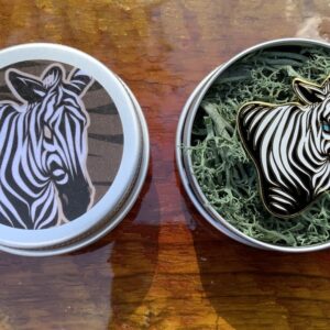 Zebra Hard Enamel Fashion Lapel Pin
